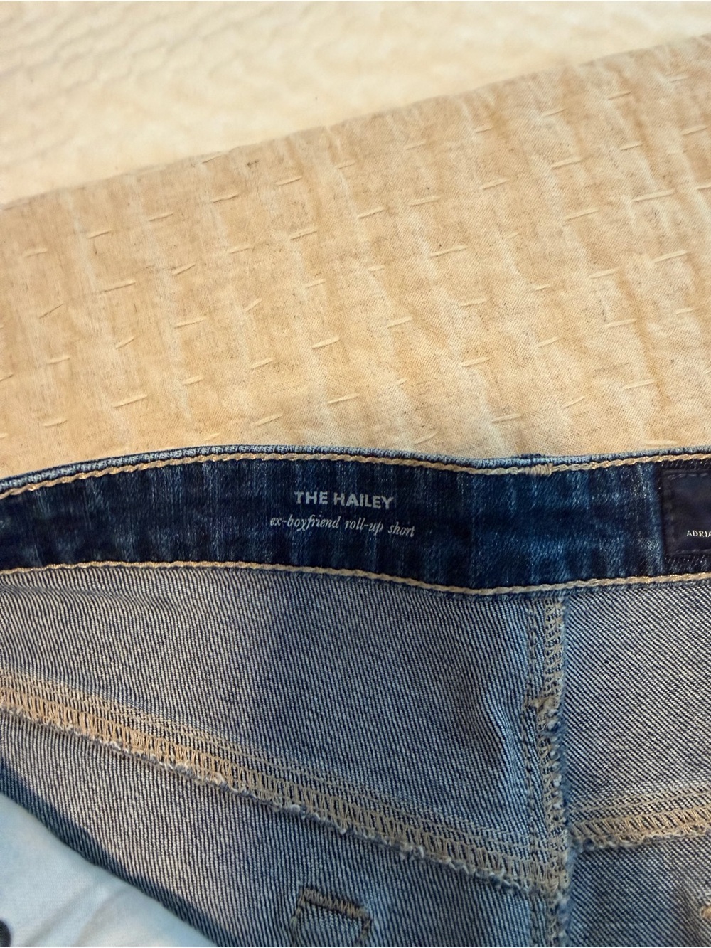 Ag Adriano Goldschmied The Hailey Boyfriend Roll-Up Short - Blue Denim
